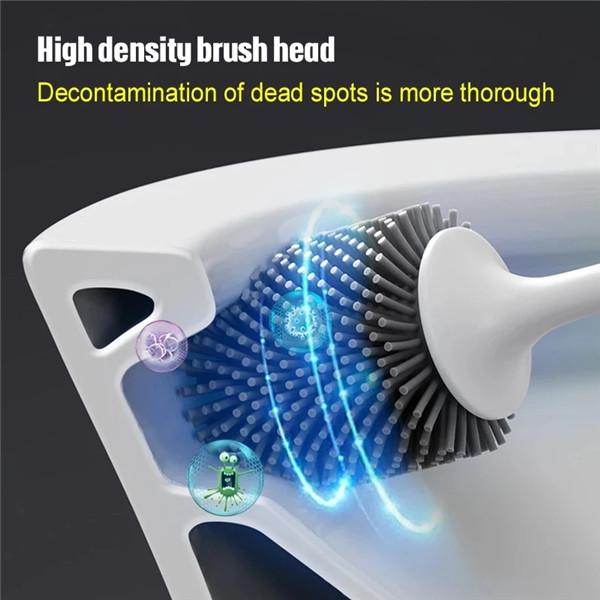Silicone Toilet Brush For WC Accessories Drainable Toilet Brush Wall-Mounted Cleaning Tools Home Bathroom Accessories Sets