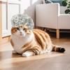 Dog Cosplay Wig Funny Cat Wig with Adjustable Elastic Band Big Wavy Short Curls Pet Afro Hair for Christmas Parties Dress-up