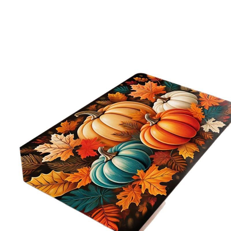 Absorbent Diatomite Bath Mat Shower Entrance Non-Slip Bathroom Floor Rug Geometric Colors