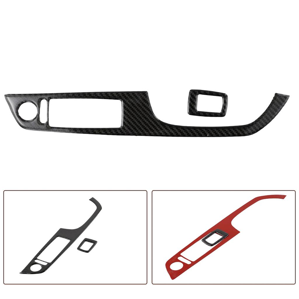 Waterproof Switch Cover Trim 2Pcs Set Black Carbon Fiber 40 5cm Quality Assurance Easy To Use For BMW 3 Series E92