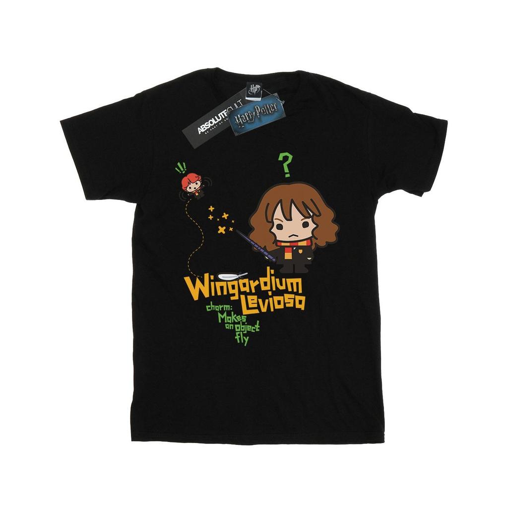 HARRY POTTER Womens/Ladies Hermione Granger Wingardium Leviosa Junior Cotton Boyfriend T-Shirt