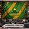 Wall Hanging Tapestry Custom NameJohn Deere Pattern Personalized Printed Fabric Wall Decor