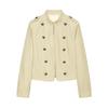 Women's Striped Double-Breasted Blazer - Picture Color