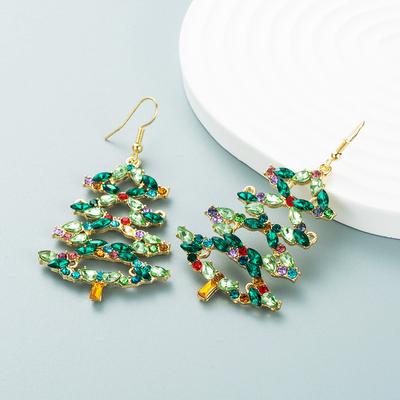 Snowflake Metal Christmas Party Christmas Tree Earrings Fashion Alloy Earrings Creative Exaggerating