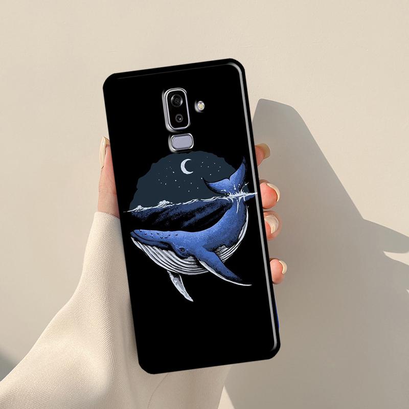 Whale Fish Wave Sea Case For Samsung Galaxy J3 J5 J7 2017 A3 A5 J1 2016 J4 J6 Plus A6 A7 A8 A9 J8 2018 Coque