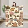 Cute Capybara Blankets  Flannel Awesome Warm Throw Blanket for Coverlet Decoration