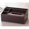 Hotel Multifunctional Leather Tissue & Remote Organizer
