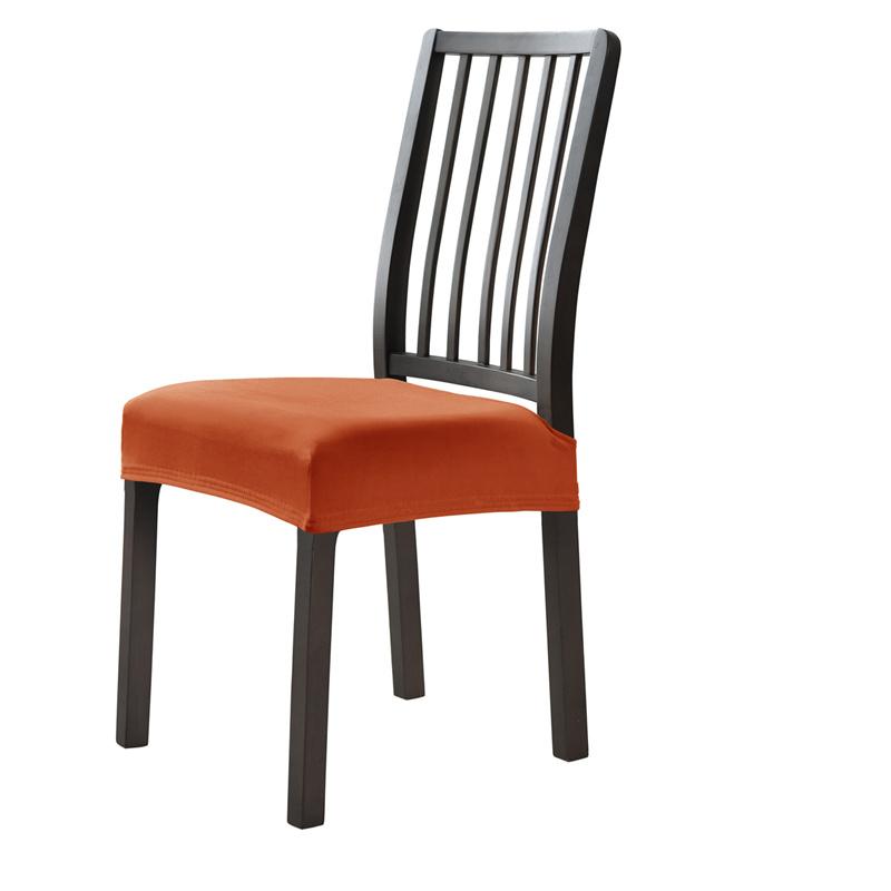 1 ks Měkký Sametový Potah Sedáku Jídelní Židle Jednobarevné Potahy na Židle Odnímatelné Protiprachové Podsedáky na Židle Slipcovers Hotel Domov