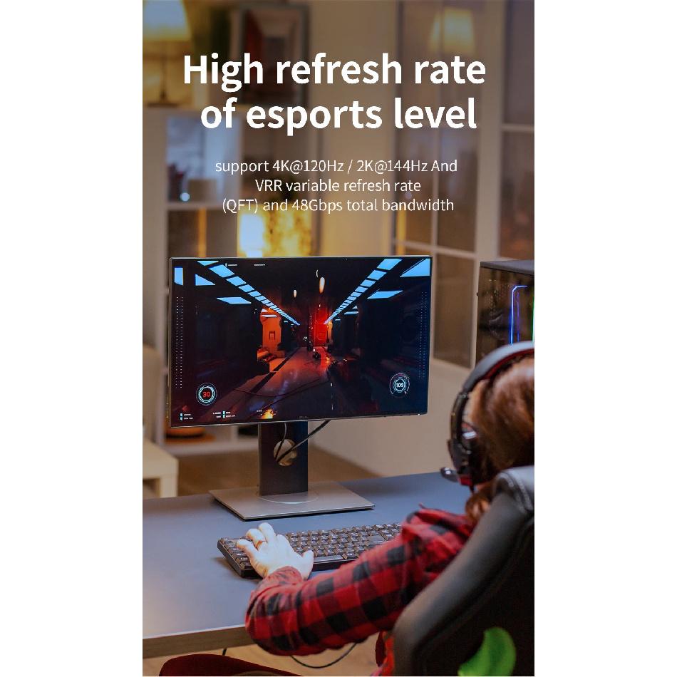 8K HDMI Cable HDMI 2.1 8K@60Hz 4K@120Hz 48Gbps EARC ARC HDCP Ultra High Speed HDR For  PS5 PS4 Laptop HD TV Monitor Projectors