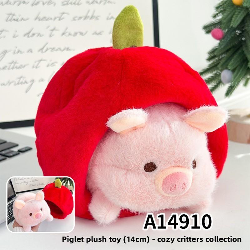 Cuter Capybara Pig Dog Plush Dolls With Apple Persimmon Design For Kids Gift And Collectors