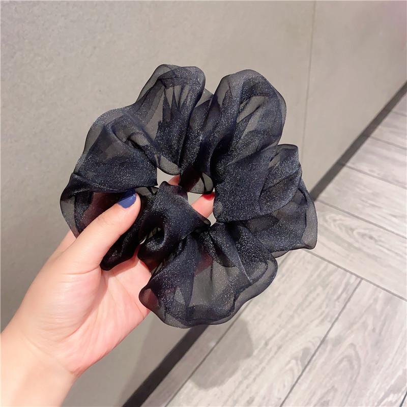 Large Mesh Hair Ring Women's Korean Style Simple Fashion Scrunchie Hair Accessories