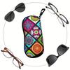 1PC Stylish Printed Zippered Sunglasses Case, Ultra-lightweight and Portable, Suitable for Both Men and Women,hold Glasses of All Sizes and Types.
