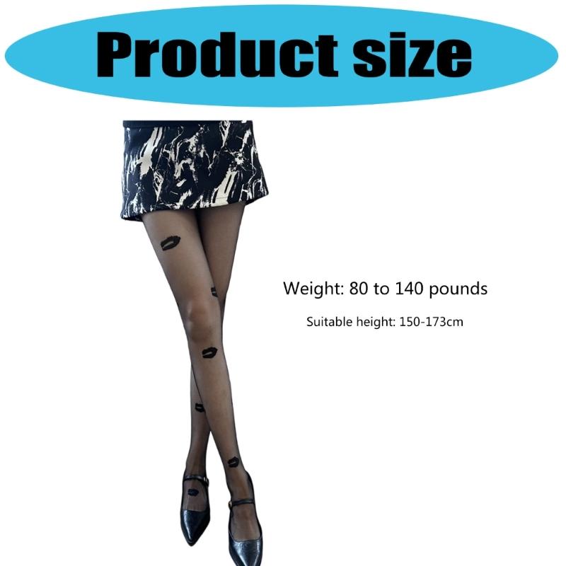 Sheer Tights High Waist Pantyhose Kisses Thigh High Stockings for Women Spring Summer Tights Pantyhose Hosiery