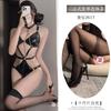 Sexy Sm Flirting Female Paraphernalia Sexy Bundled Queen Leather Jacket Cos Uniform Seduction Outfit Maid Outfit