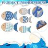 5Pcs/Set Wooden Fish Wall Decoration School of Fish Beach Lake House Bathroom Wall Art Nautical Coastal Ocean Theme Hanging Ornament
