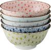Rice Set of 15cm Diameter x 7cm Asanoha Rice Mino Ware Made in Japan Ale-net Bowls, 5, Height, Pattern, 4.8cm, Multi-Purpose Bowls, Porcelain,