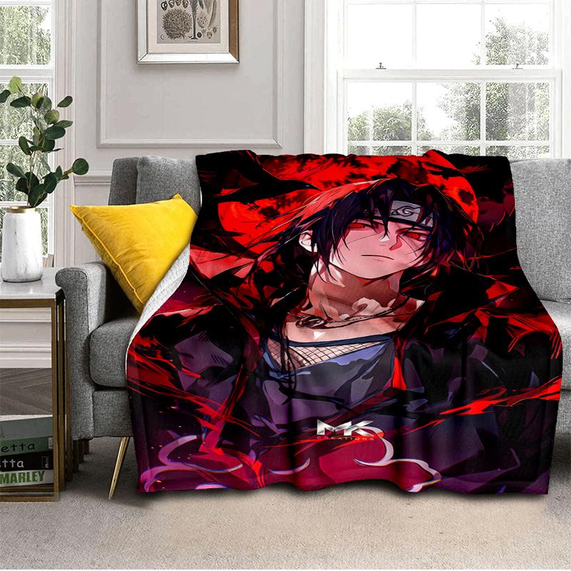 Dark Anime ninja Character Blanket Lightweight Ideal Bedding Blanket Perfect for Travel, Camping, Living Rooms, Offices, Sofas, Fan Christmas gift