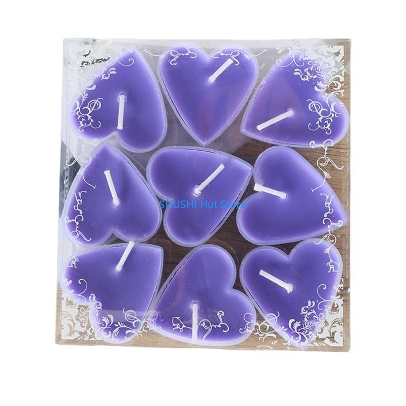 Heart Christmas Tealights Set In Vibranted Color Option For Holiday D57B