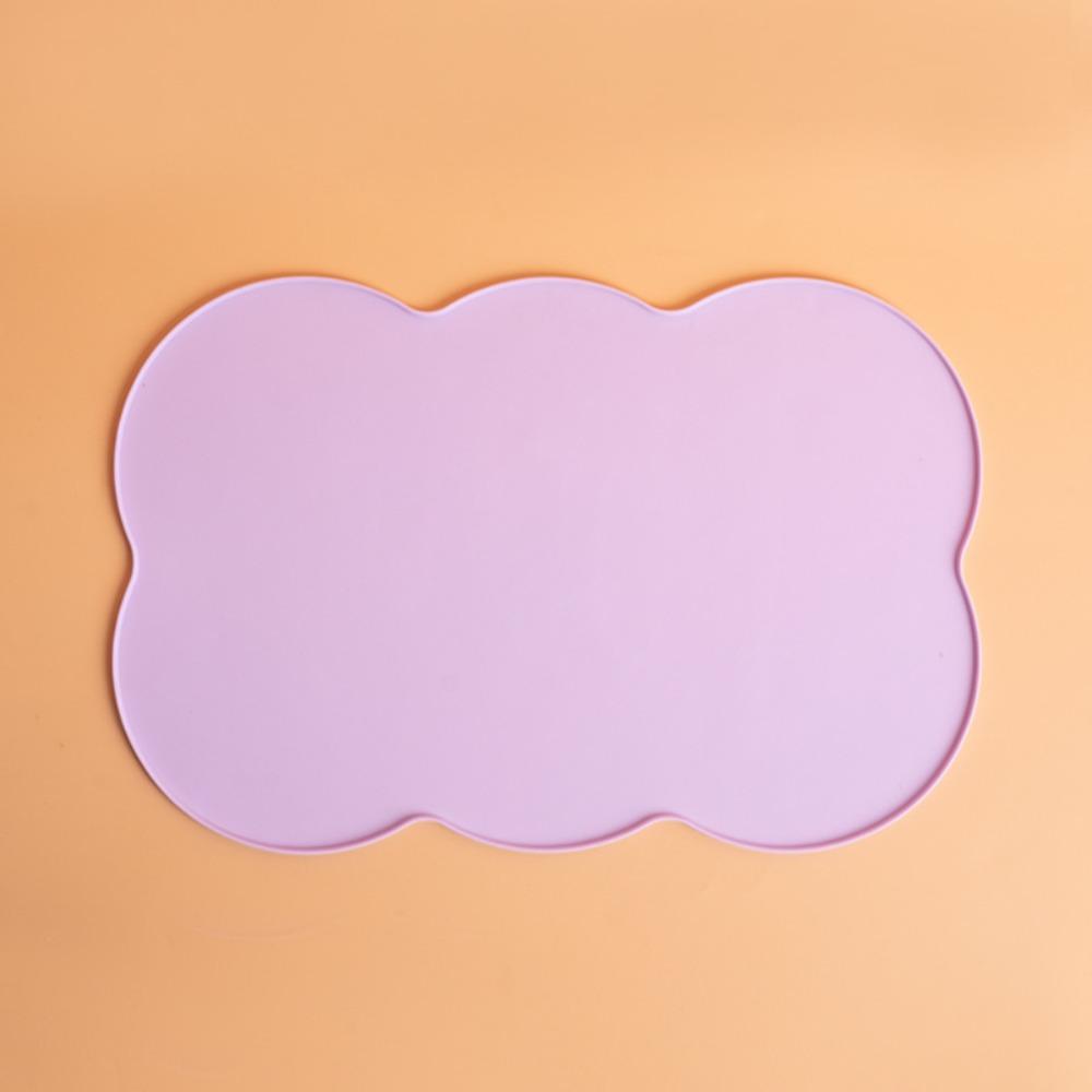 

High Quality Silicone Pet Food Mat Non-Slip Design Raised Edges Cat Feeding Mat Easy Clean Waterproof Dog Food Mat Pet Supplies фіолетовий