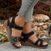 Fashion Women's Wedges Sandals 2024 Summer New Fashionable Open Toed Platform Ladies Shoes Soft and Comfortable Retro Roman Sandal