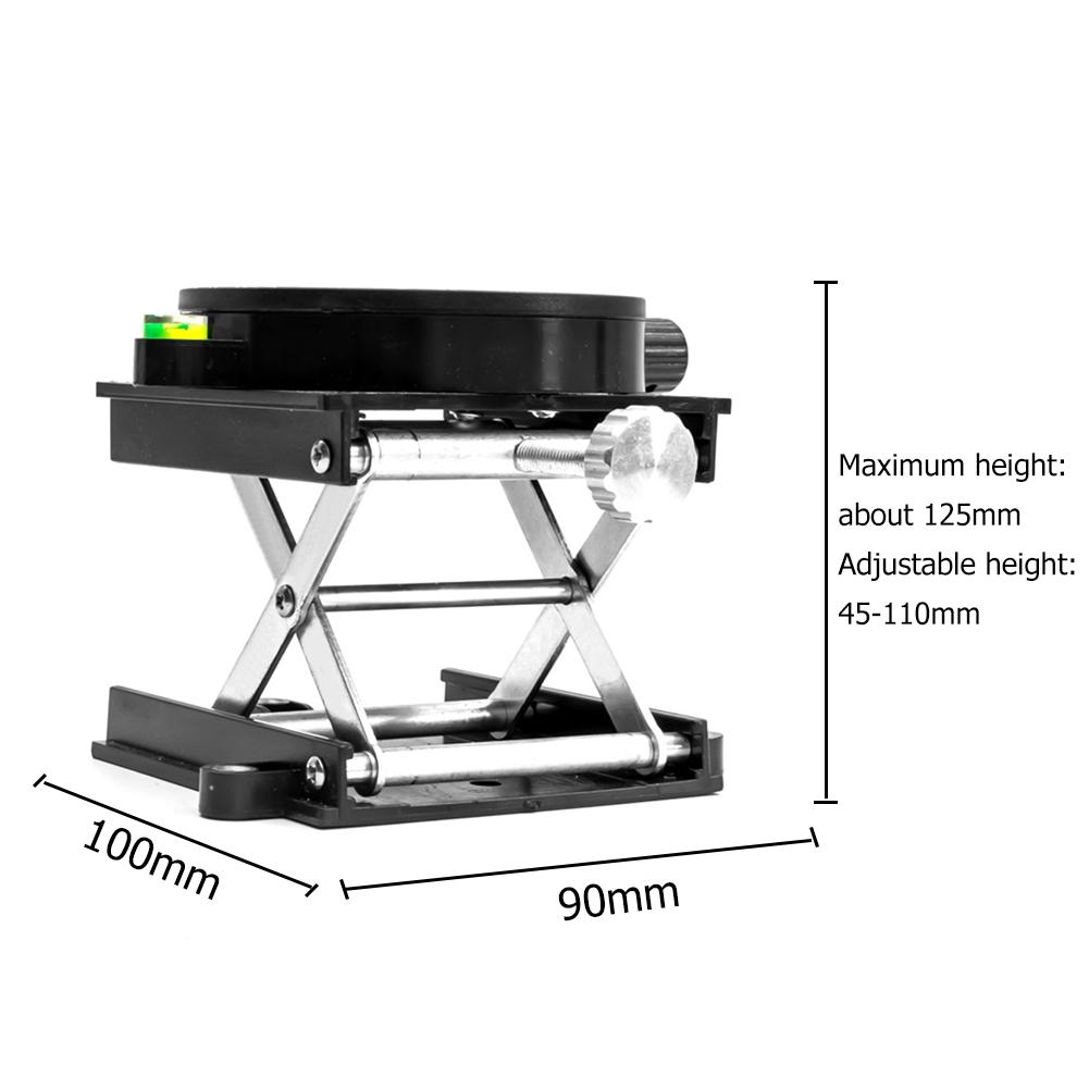 Aluminium Alloy Laser Level Bracket Lab Lift Platform 360 Degree Rotation Table Lifting Stand Workbench Base Woodworking Benches