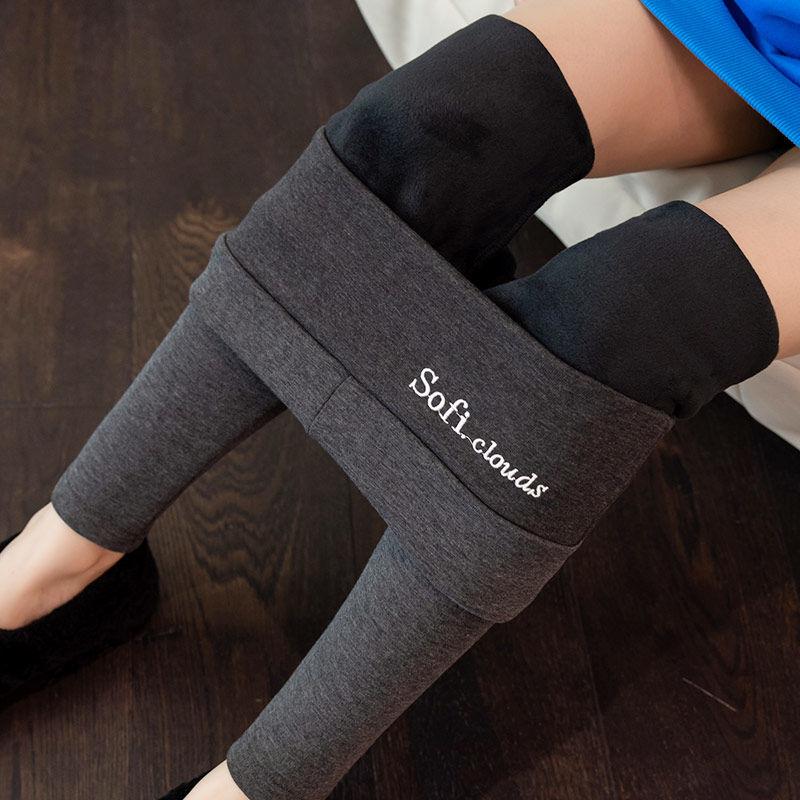 

Женские флисовые леггинсы с высокой талией, осенне-зимние бархатные кашемировые толстые теплые хлопковые брюки, женские термоколготки, женские брюки 3XL