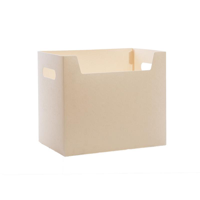 Desktop Book Storage Box Plastic Folding Folder Student Dormitory Office Stationery Miscellaneous Organizer бежевый
