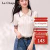 La Chapelle Women's Hollow Knit Polo T-Shirt
