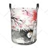 Japanese Cherry Blossoms Butterflies Laundry Basket Collapsible Flower Floral Clothes Hamper For Nursery Kids Toys Storage Bag