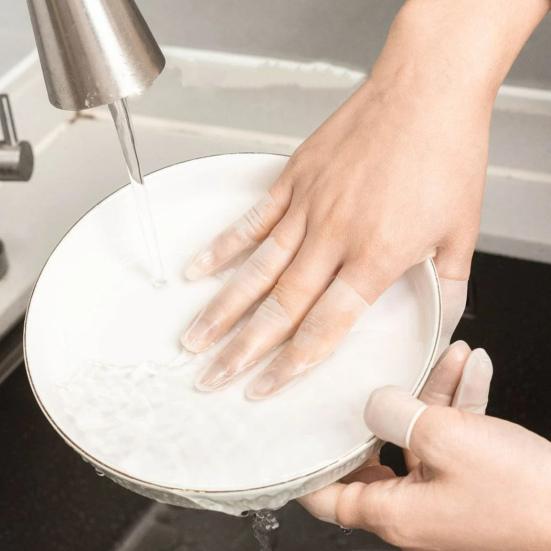 50/100/500/1000Pcs Disposable Latex Finger Cot Waterproof Finger Protector Sleeve Crafting Nail Art Cracking Pain Relief Fingertips Thumb