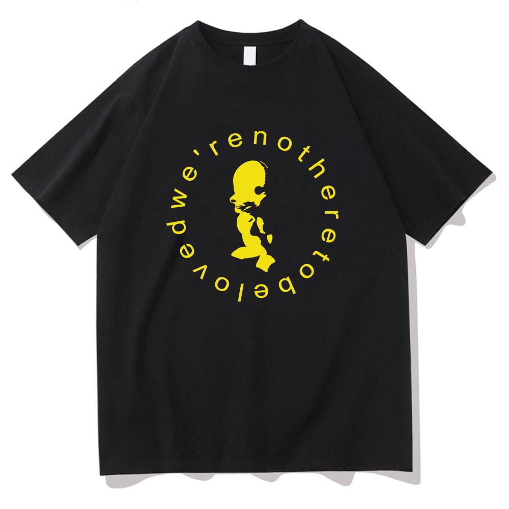 

We re Not Here To Be Loved Album T-shirts Fleshwater Rock Band Duck Printing Tee-shirt Women/Men Hip Hop Streetwear Summer Tees XS чёрный
