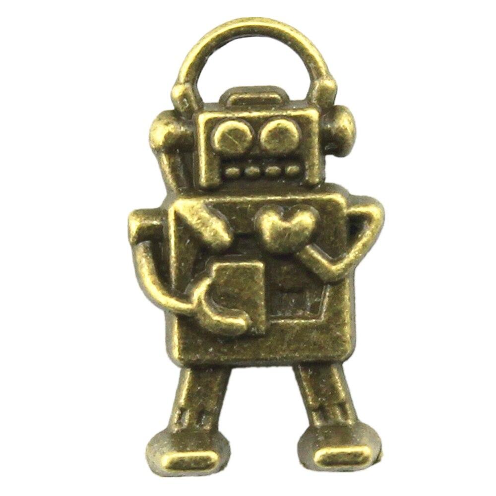 

Античная бронза Цвет 10Pieces Бренд: WYISYWG Робот Шармы Ювелирные изделия Изготовление 17x9mm