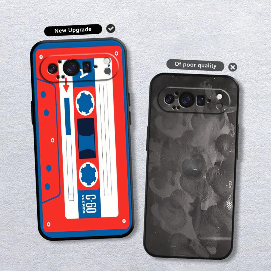 Vintage Cassette Case for Google Pixel 10A 8a 6a 6 7 8 Pro 9a 7a 10 9 Pro XL Funda Phone Cover