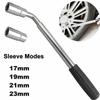 Professional Extendable Wheel Brace Wrench Telescopic with Socket Tyre Nut 17mm 19mm 21mm 23mm For Car Repairs Tools