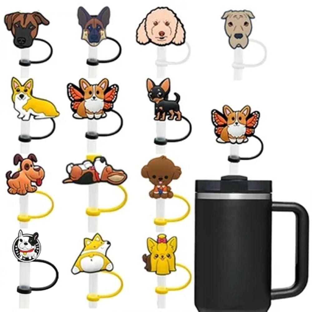 

5PCS 10mm Silicone Straw Plug 3D Straw Tips Cover New Drinking Straw Dust Cap Cup Accessories Style 2