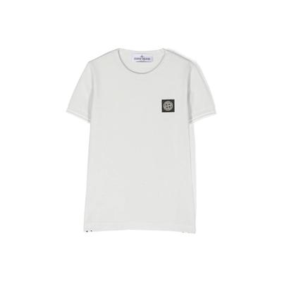 Logo Crew Neck T-Shirt Kids Tops Gray White 781620748-V0061