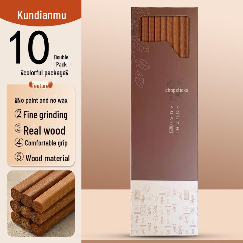 [Wow] Non-Slip, Anti-Mildew Red Sandalwood Chopsticks - Paint-Free, Wax-Free