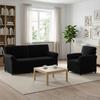Sofa Set 2 Pcs Black Velvet