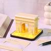 Time Piece Calendar 2026 Desk Calendar With Led Light 3D Tear-Away Calendar Paper Carving Art Memo Pad Notepad Gift Christmas