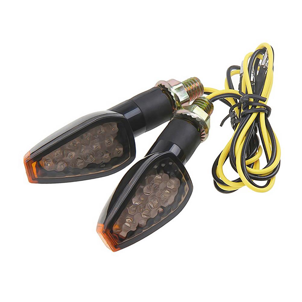 2PCS Motorcycle LED Turn Signal Light Motorcross Short Indicator Blinker Side Lights For Yamaha Kawasaki Honda Suzuki Motorbikes