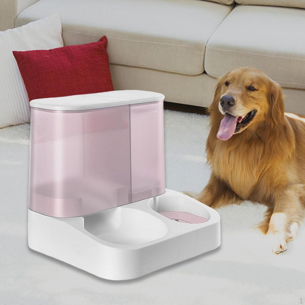 Automatischer Futterspender 2 in 1 Haustierspender Abnehmbarer Futter- und Wasserspender