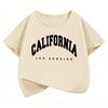 Printed Letter T-Shirt Fashion Boys Girls Summer Spring Casual Top Short Sleeve Shirt