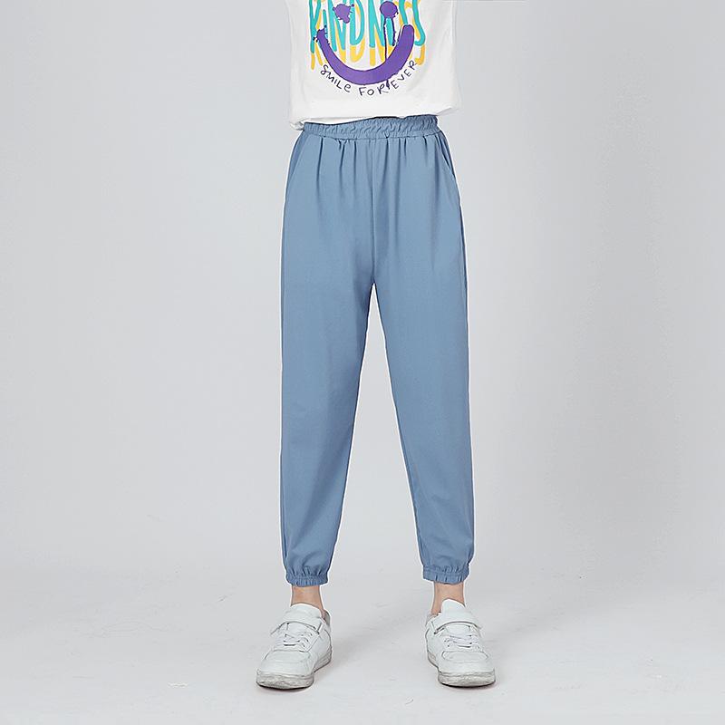 Pantalones de Verano para Niños Versión Coreana Ligeros de Secado Rápido Pantalones de Seda Helada para Niños Niñas 4-13 Años
