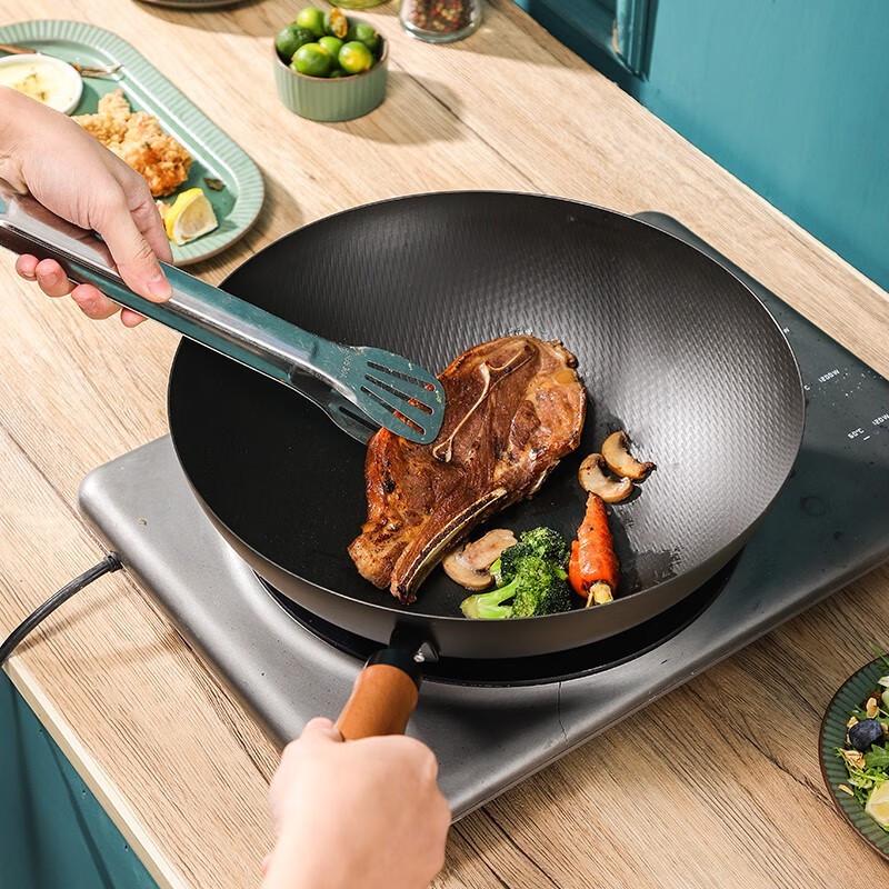 KSISE 32cm Fine Iron Wok