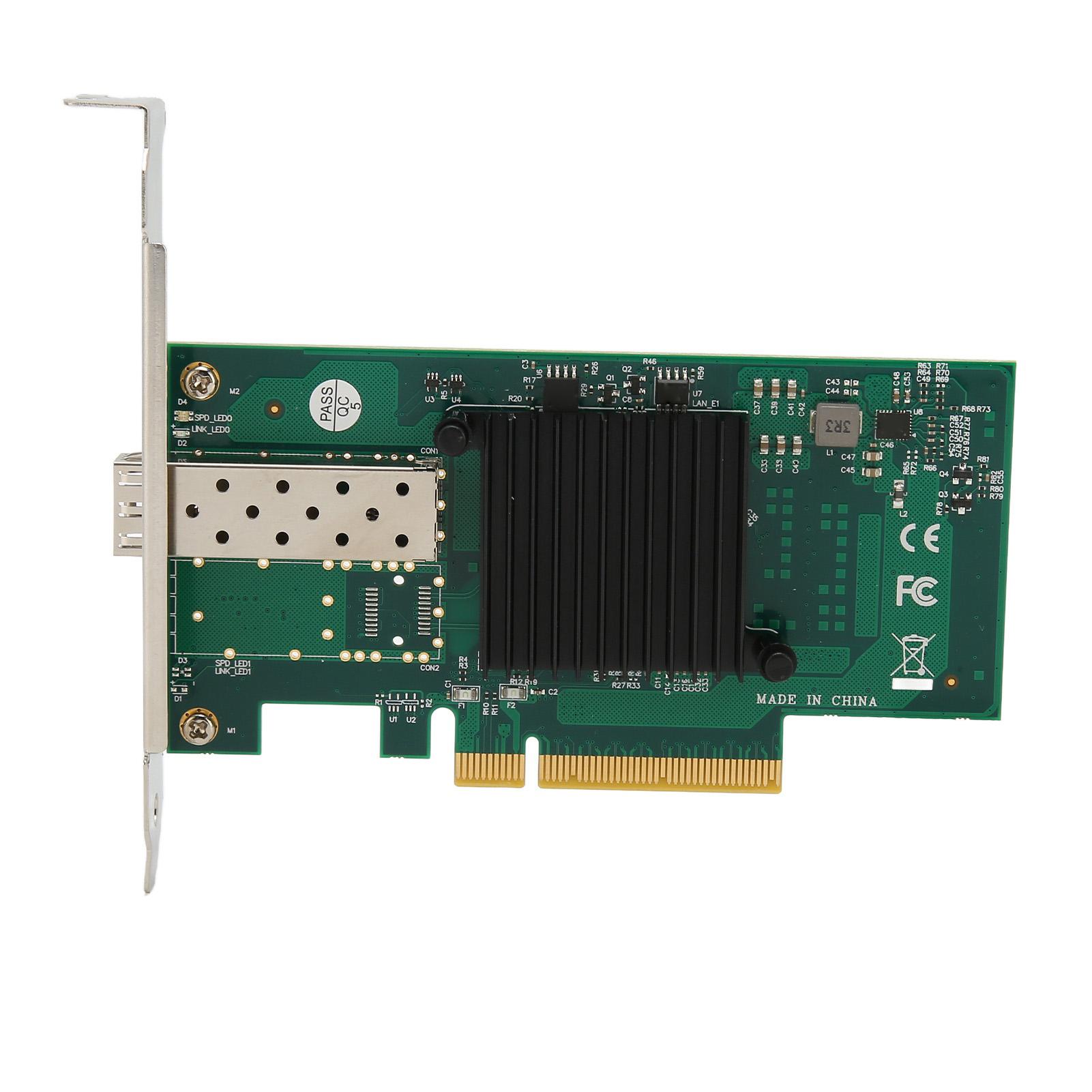 

PCIe Network Card PCI Express X8 5.0GTs 10000Mbps SFP LC WoL ISCSI Startup Gigabit Server Adapter