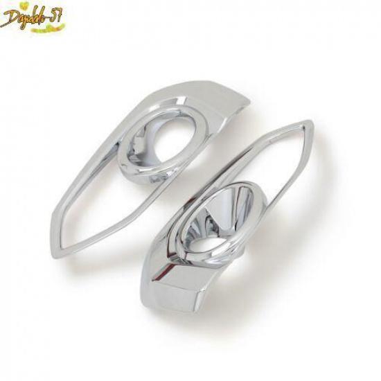 Fits For Honda Fit Jazz 2018  Chrome Front Fog Lamp Light Cover Trim Bezel