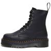 Dr.Martens Leather Comfortable Short Combat Boots Unisex Black 32063001