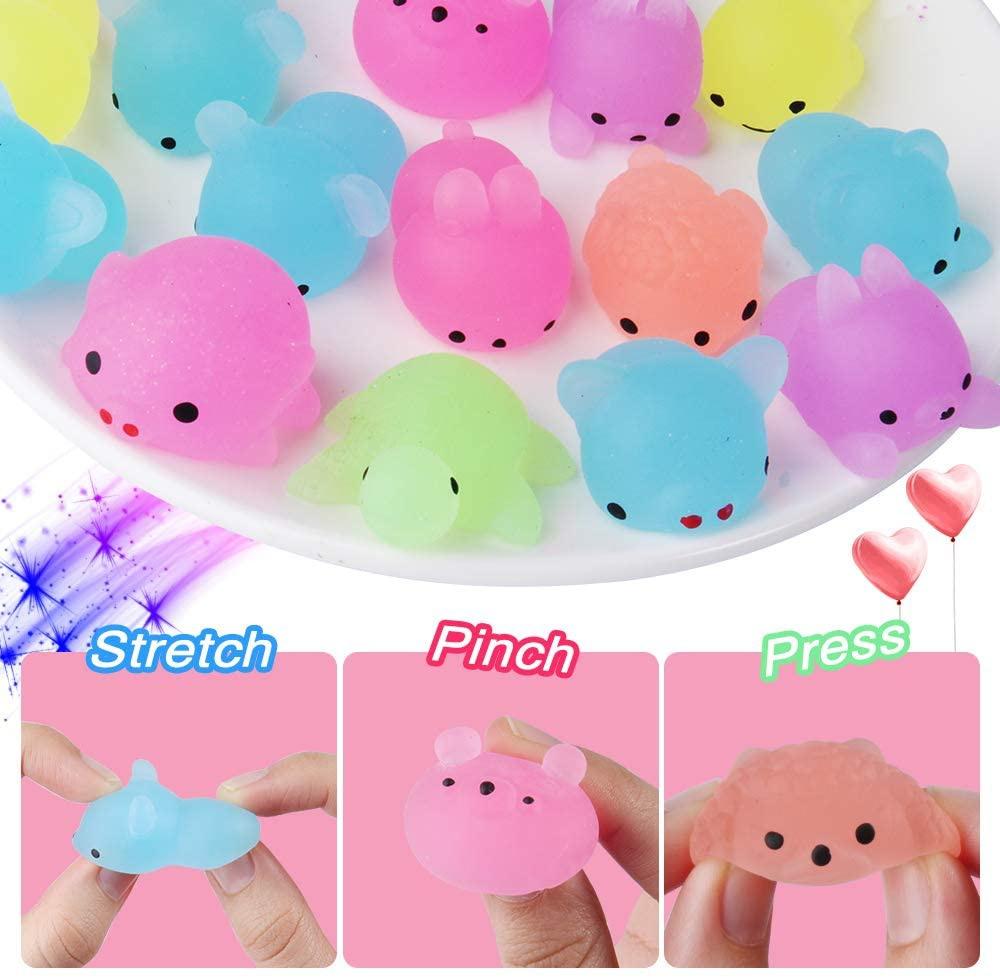 High-Quality 12Pcs High-Quality Luminous High-Quality Mochi High-Quality Squishies, High-Quality Mochi High-Quality Squishy High-Quality Animals