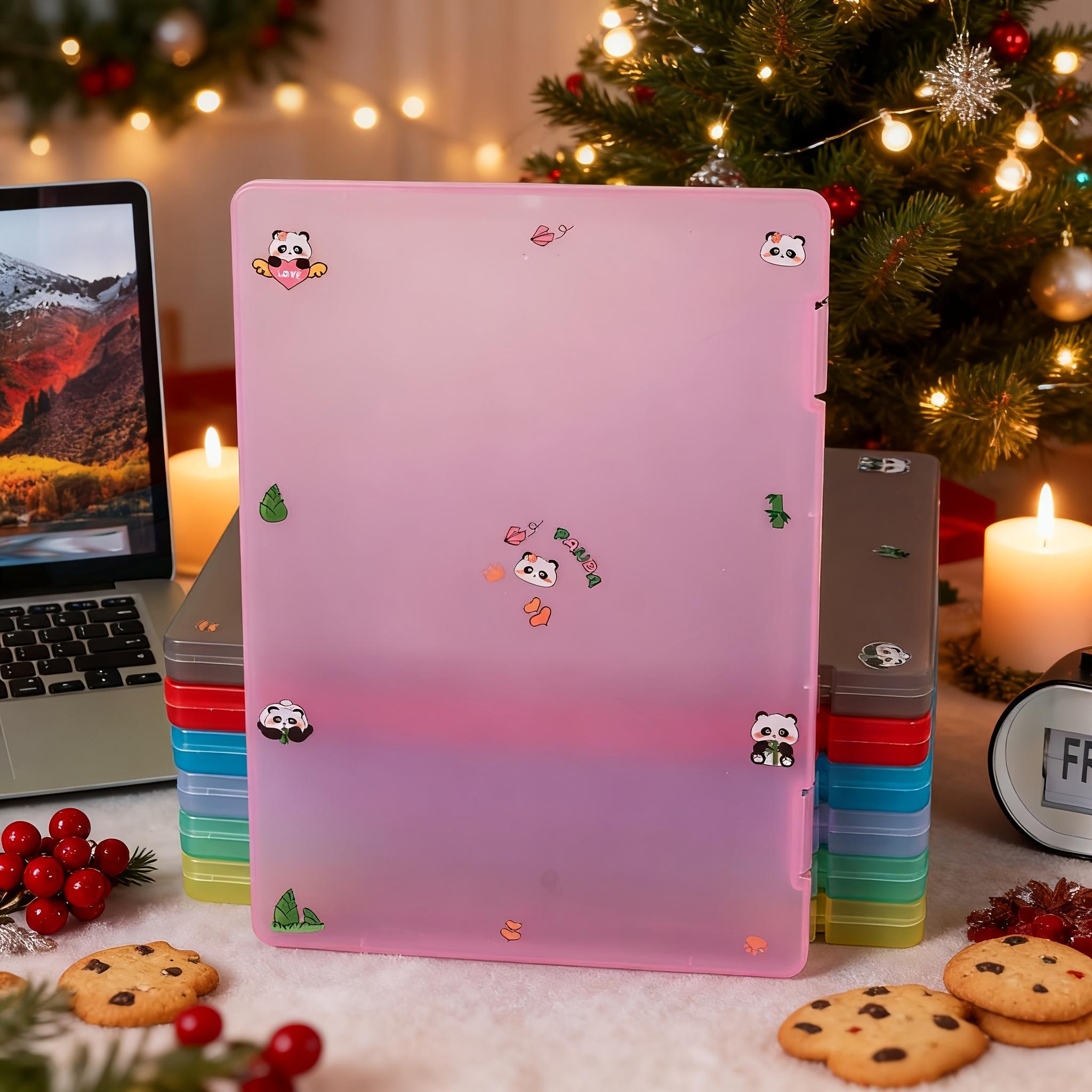 

Multifunctional 2-in-1 A4 Folder Insert Writing Board Test Paper Storage File Box + sticker прозорого рожевого кольору