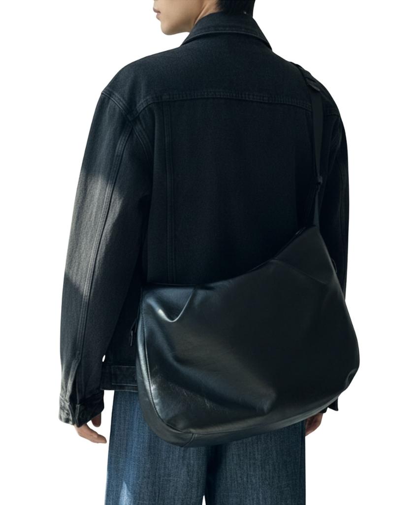 Bymoss Borsa a tracolla in pelle con pinces Nera 26Cb1